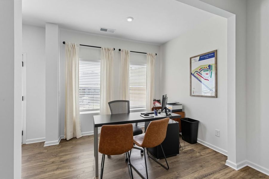 Furnished interior in a model home at Park Center Pointe in Austell (Image 12).