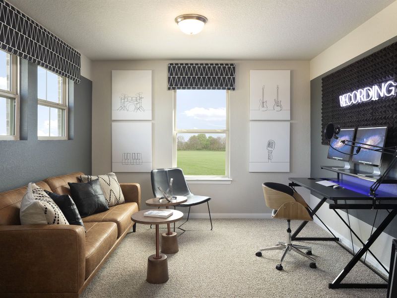 Furnished interior in a model home at Lark Canyon in New Braunfels (Image 18). Furnished interior in a model home at Lark Canyon in New Braunfels (Image 18).