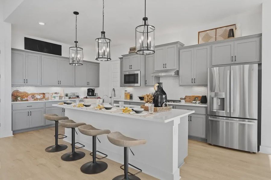Furnished interior in a model home at Lariat in Liberty Hill (Image 8).