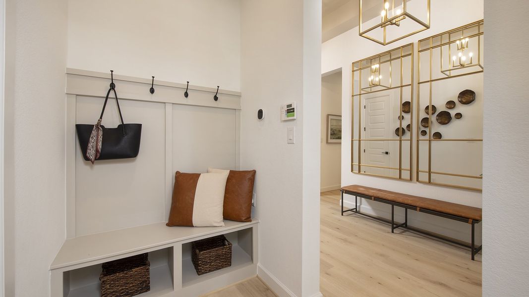 Furnished interior in a model home at Audubon Park 45' in Magnolia (Image 19).