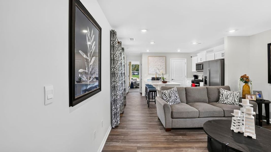 Furnished interior in a model home at Village 3 in Woodruff (Image 5). Furnished interior in a model home at Village 3 in Woodruff (Image 5).