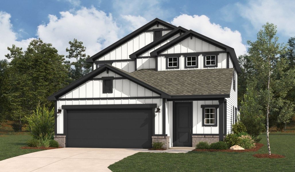 Front exterior of a home in the Veranda Designer community, located in San Antonio, TX (Image 18).