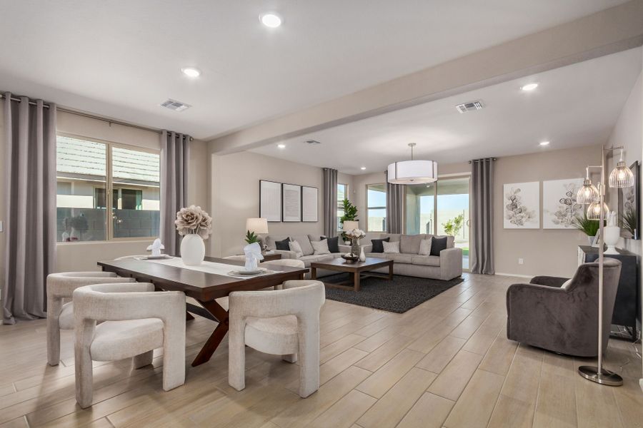 Furnished interior in a model home at Agave Springs at Teravalis in Buckeye (Image 34).