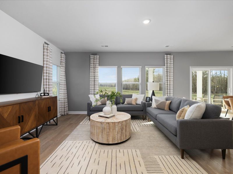 Furnished interior in a model home at The Farm at Wells Creek - Signature Collection in Gray Court (Image 8). Furnished interior in a model home at The Farm at Wells Creek - Signature Collection in Gray Court (Image 8).