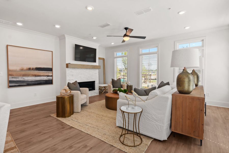 Furnished interior in a model home at IveyBrooke in Alpharetta (Image 8).