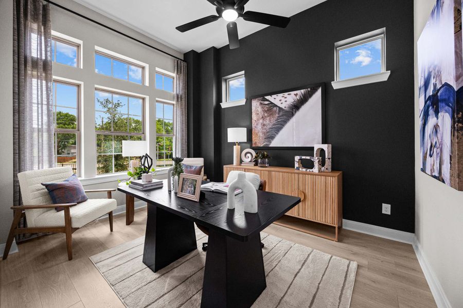 Furnished interior in a model home at Greenville Heights in Dallas (Image 3). Furnished interior in a model home at Greenville Heights in Dallas (Image 3).