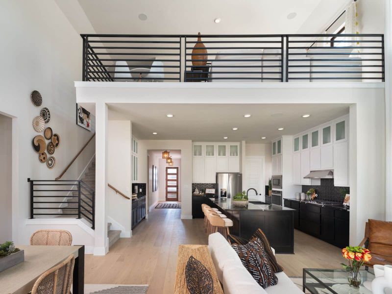 Furnished interior in a model home at Parmer Ranch in Georgetown (Image 9).