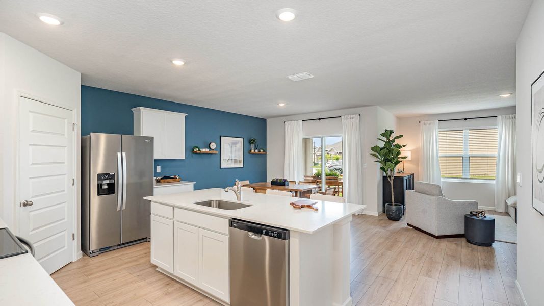 Furnished interior in a model home at Okeechobee Spot Lots in Okeechobee (Image 5).