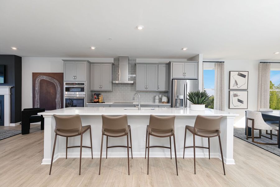 Chef-inspired kitchen with large island