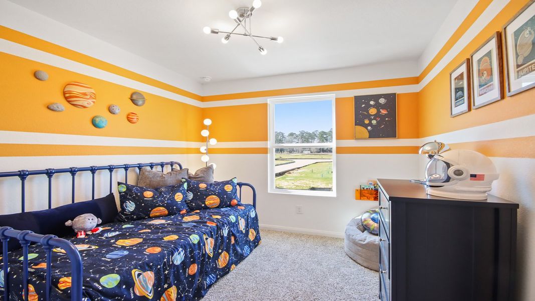 Furnished interior in a model home at Gemini in Splendora (Image 18).