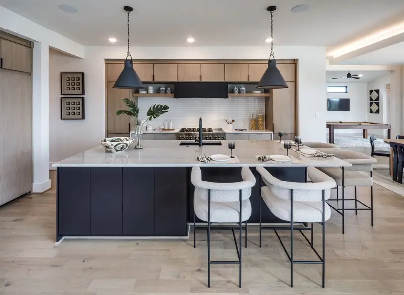 Furnished interior in a model home at Bridgeland in Cypress (Image 8).