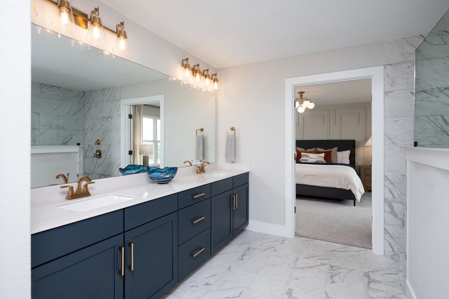 Furnished interior in a model home at Cannon Ranch in Dripping Springs (Image 10).