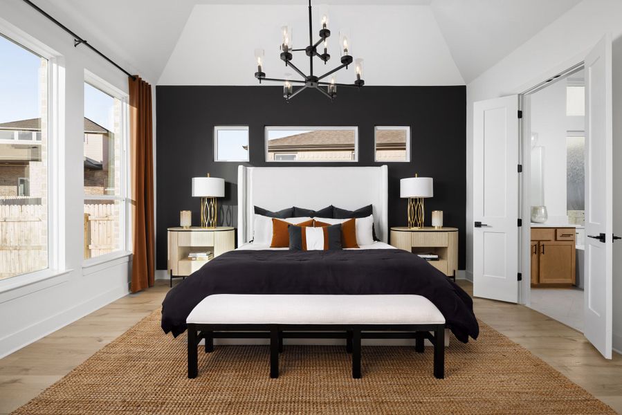 Furnished interior in a model home at The Grove at Blackhawk in Pflugerville (Image 16).