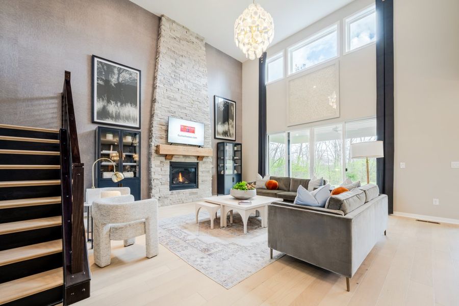 Furnished interior in a model home at Governor’s Preserve in Canton (Image 25).