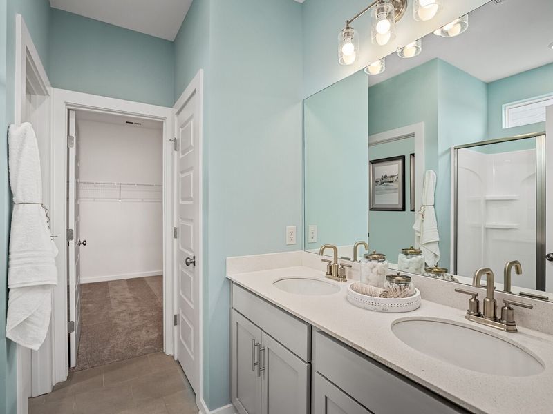 Furnished interior in a model home at Sage Farms in White House (Image 28).