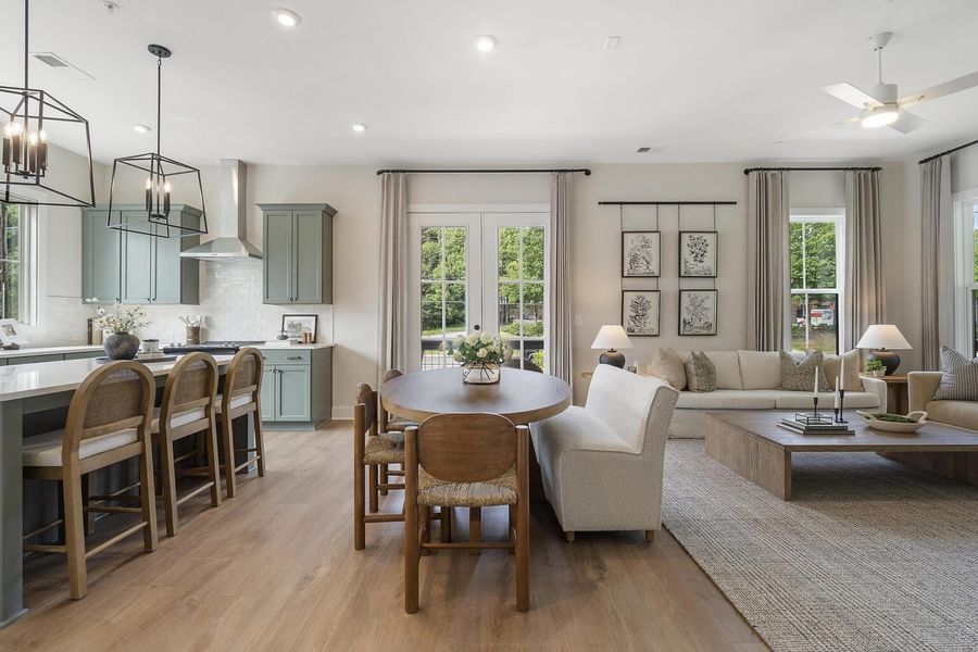 Furnished interior in a model home at BelleWether in Chattanooga (Image 12).