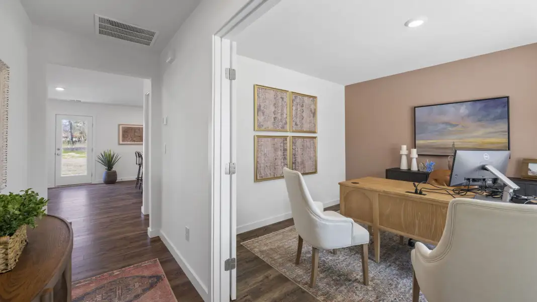 Furnished interior in a model home at Holloway Farms in Cleveland (Image 3).