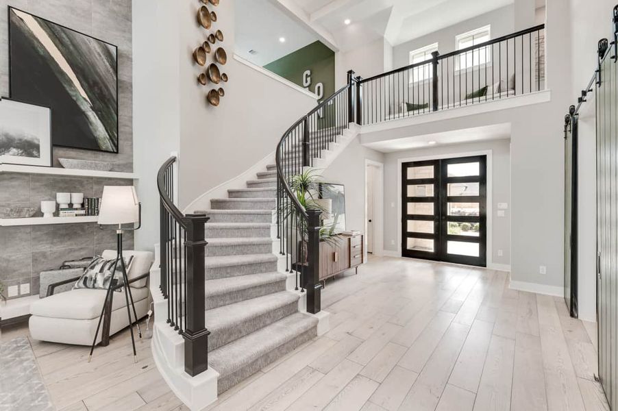 Furnished interior in a model home at Cross Creek Ranch in Fulshear (Image 3).