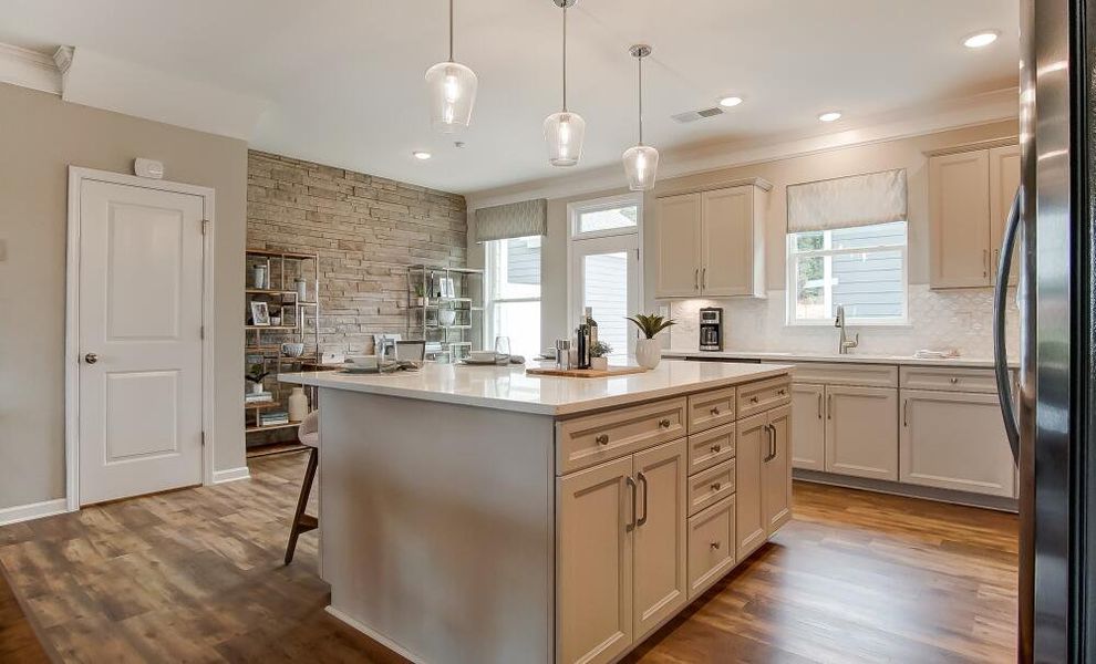 Furnished interior in a model home at Bryton Crossing Townhomes in Huntersville (Image 14). Furnished interior in a model home at Bryton Crossing Townhomes in Huntersville (Image 14).