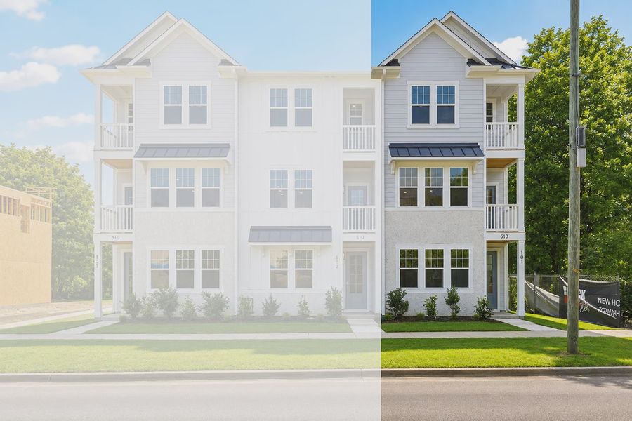 Front exterior of a home in the Downtown Wilmington Collective community, located in Wilmington, NC (Image 10).