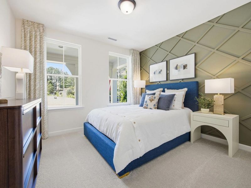 Furnished interior in a model home at Sage on North Main in Wake Forest (Image 3).