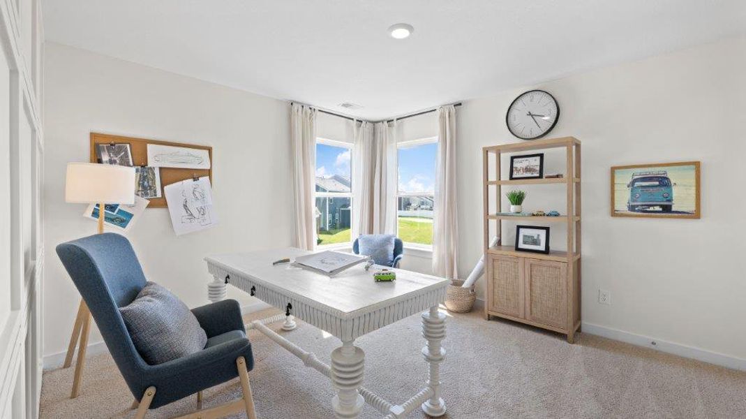 Furnished interior in a model home at Harbor Crest in Ooltewah (Image 28).