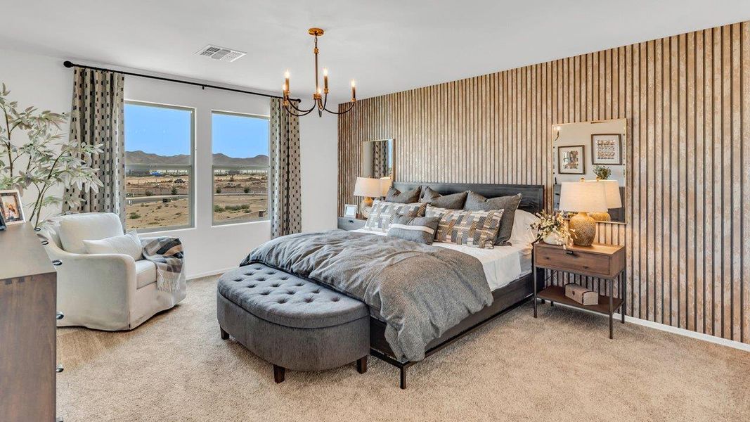 Furnished interior in a model home at Coronet at Gladden Farms in Marana (Image 65).