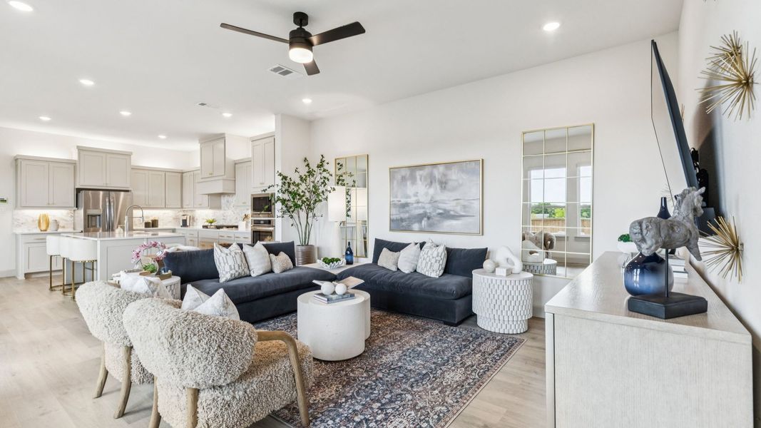 Furnished interior in a model home at The Heights at Uptown in Celina (Image 7).