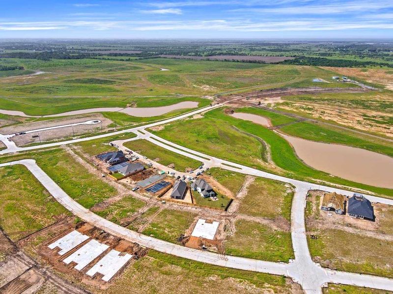 Aerial view of the Brookewater community in Rosenberg, TX, showing layout and nearby surroundings (Image 15).