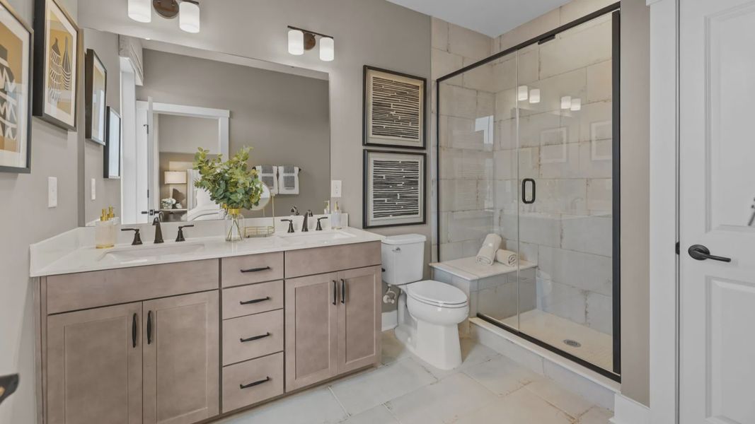 The Landon Plan by DRB Homes in River District Charlotte NC - Bathroom 2
