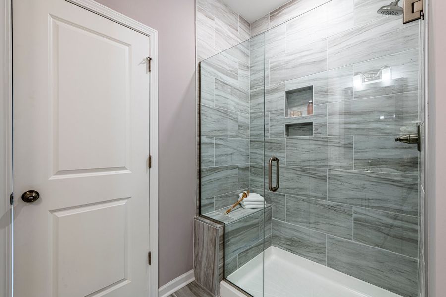 Furnished interior in a model home at The View in Durham (Image 40).