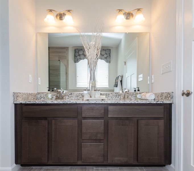 Furnished interior in a model home at The Gables in Moyock (Image 32).