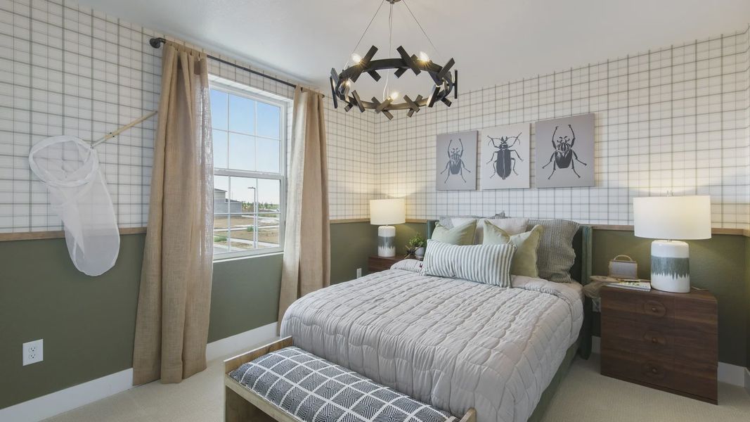 Furnished interior in a model home at Windler Single Family Homes in Aurora (Image 20).