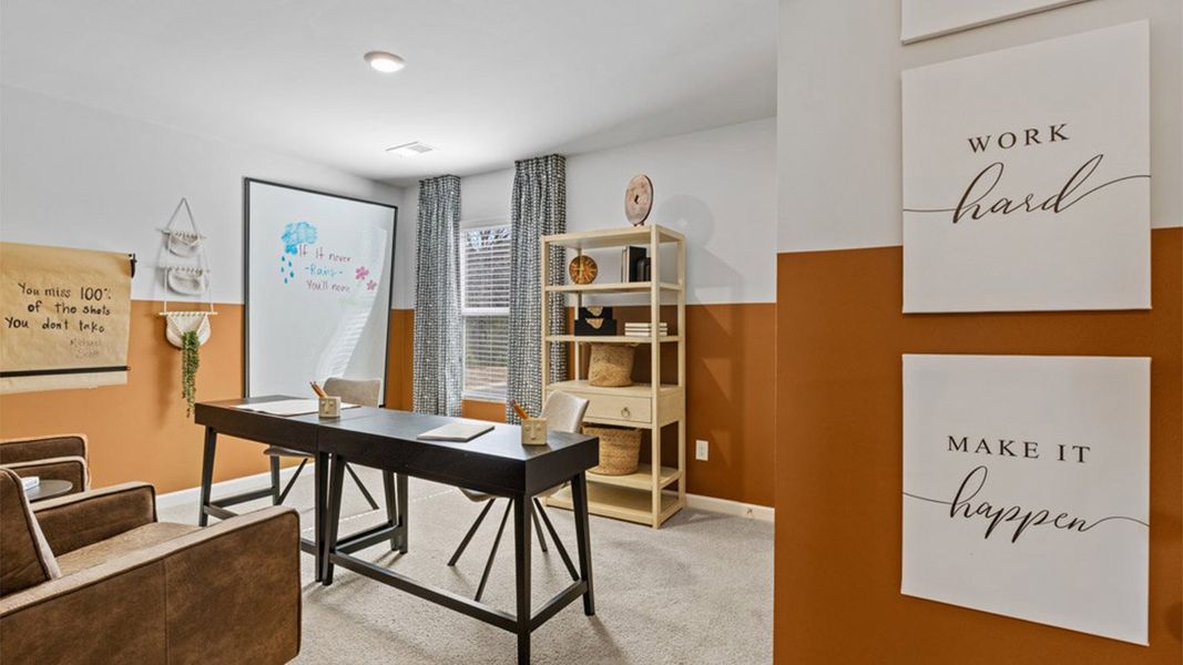 Furnished interior in a model home at Garden Lakes in Hampton (Image 14).