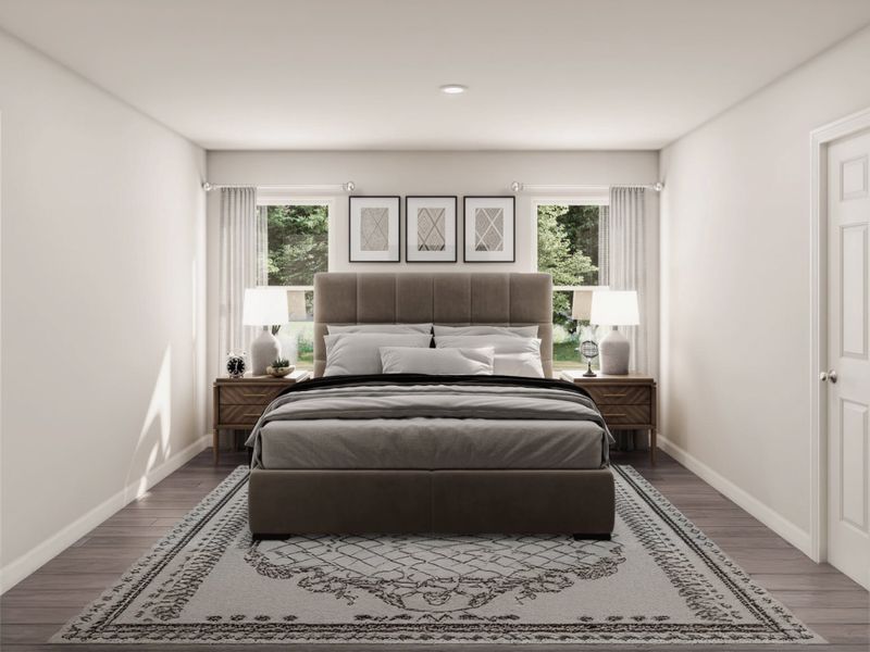 Furnished interior in a model home at Highland Forest in Gilmer (Image 20).