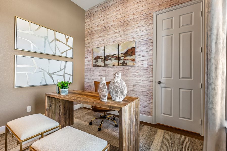 Furnished interior in a model home at Calhoun Acres in Azle (Image 36).