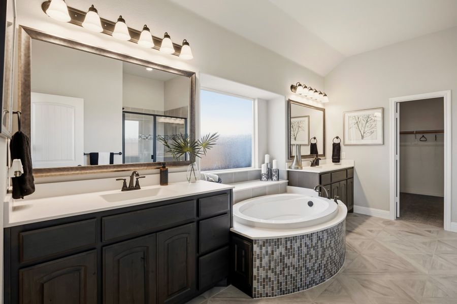 Furnished interior in a model home at Coyote Crossing in Godley (Image 35).