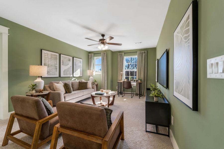 Furnished interior in a model home at Brush Creek in Fairview (Image 29).