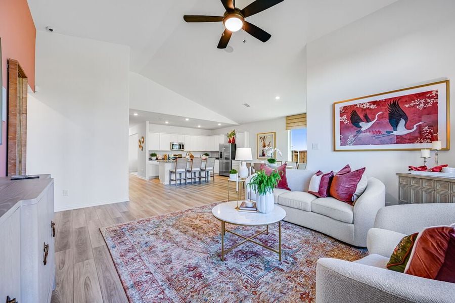 Furnished interior in a model home at River Ridge in Crandall (Image 118).