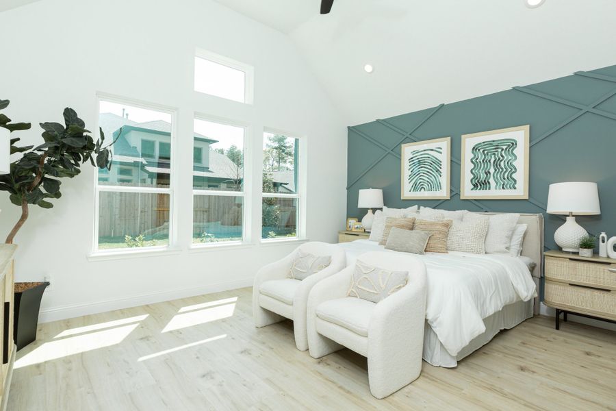 Furnished interior in a model home at Valencia in Manvel (Image 7).