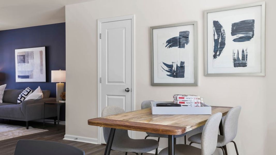 Furnished interior in a model home at Village Grove in Greenville (Image 14).