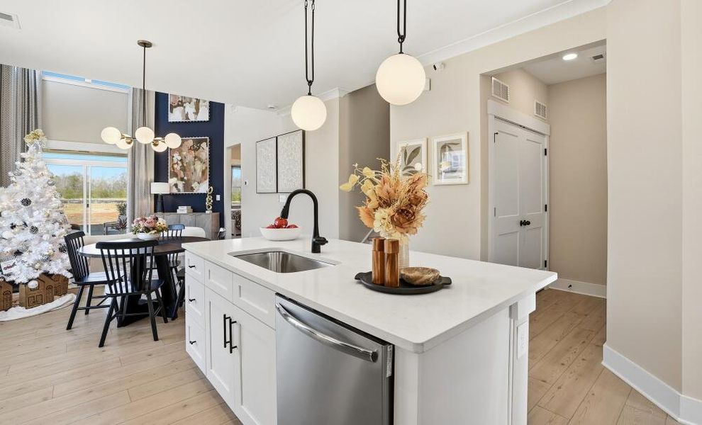 Furnished interior in a model home at Blythe Mill Townhomes in Waxhaw (Image 10). Furnished interior in a model home at Blythe Mill Townhomes in Waxhaw (Image 10).