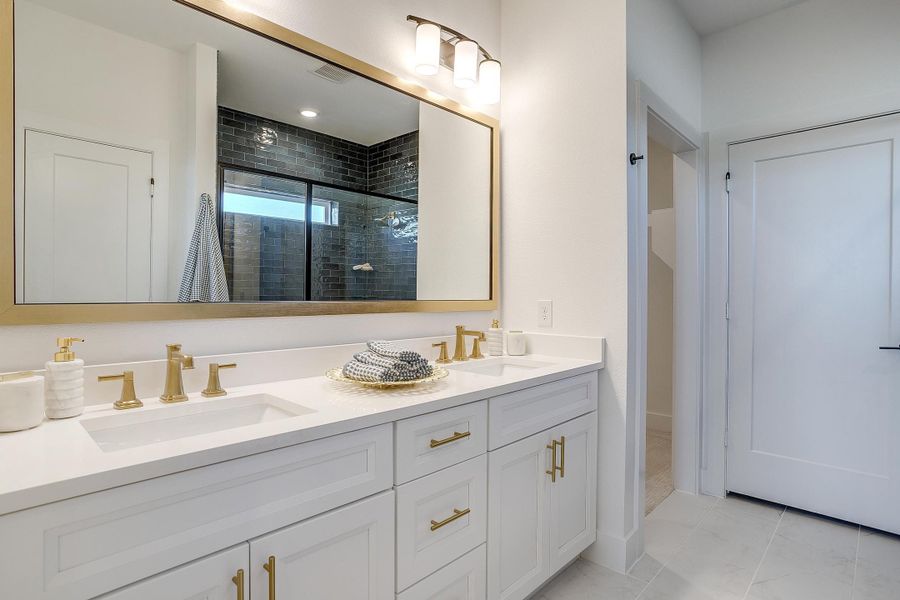 Furnished interior in a model home at MidTowne in Midlothian (Image 34).