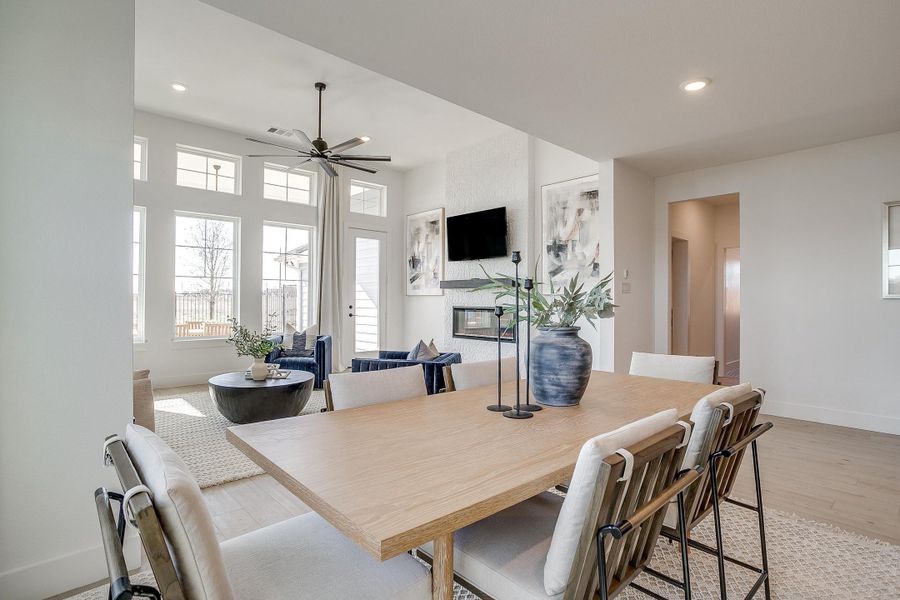 Furnished interior in a model home at MidTowne in Midlothian (Image 19).