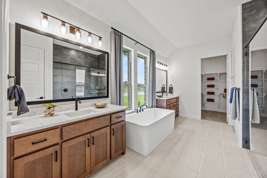 Furnished interior in a model home at Paloma Ranch in New Fairview (Image 25).