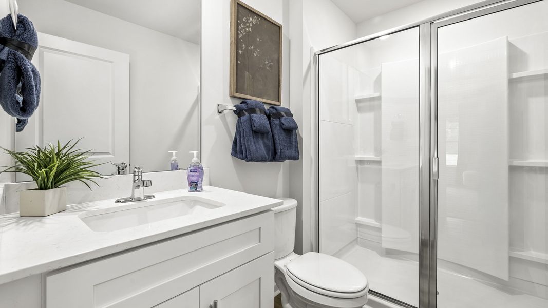 Furnished interior in a model home at Brookhaven in Greensboro (Image 6).