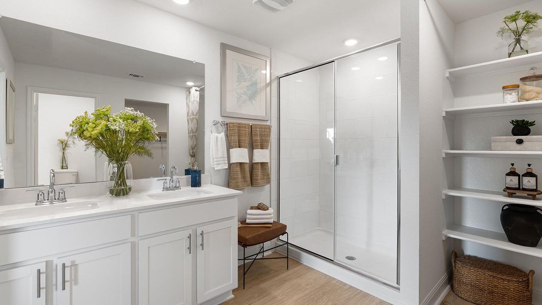 Furnished interior in a model home at Riverview in Georgetown (Image 33).