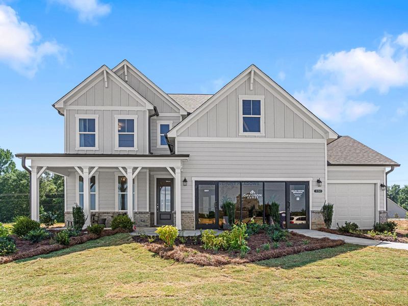 Front exterior of a home in the Wehunt Meadows community, located in Hoschton, GA (Image 1).