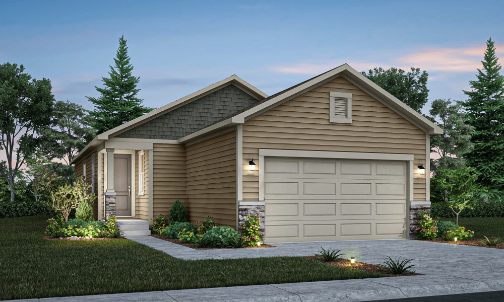 Front exterior of a home in the Ridge at Lorson Ranch community, located in Colorado Springs, CO (Image 1). Front exterior of a home in the Ridge at Lorson Ranch community, located in Colorado Springs, CO (Image 1).