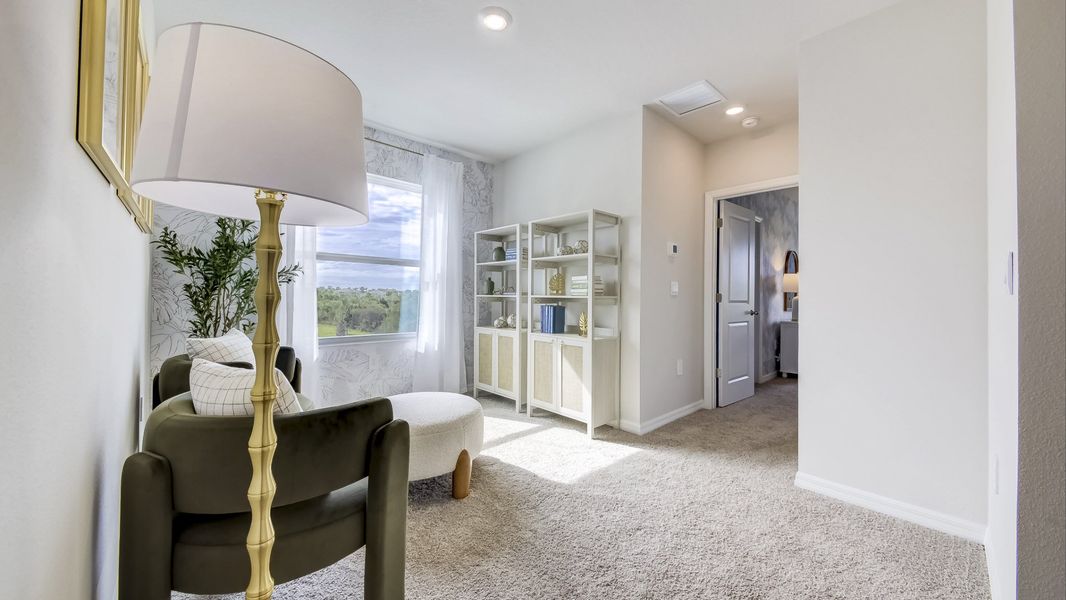 Furnished interior in a model home at The Gardens at Bay Street in Sarasota (Image 27).